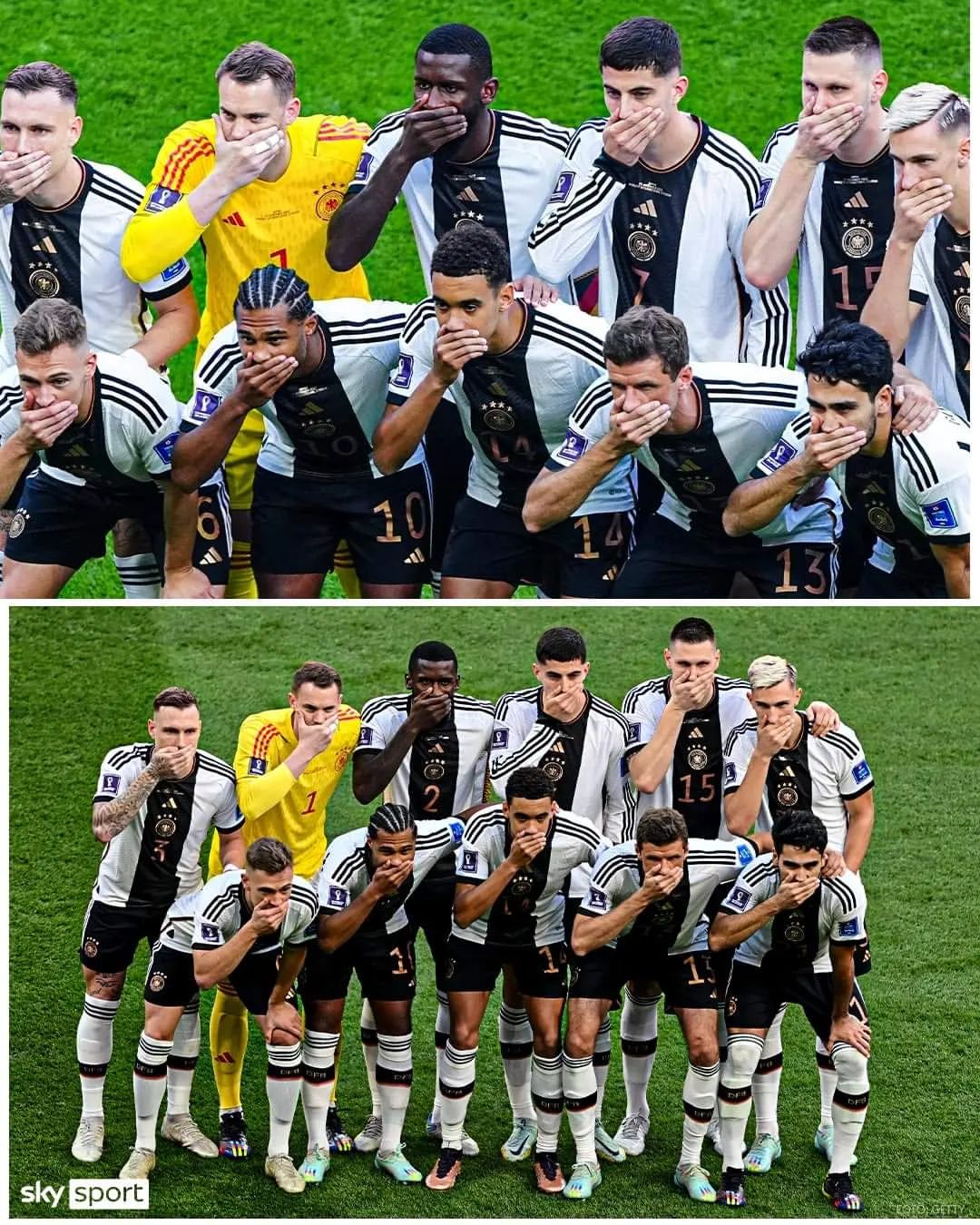 Germany Players Cover Mouths In Team Photo Amid Armband Row - Parriva